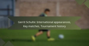 Gerrit Schulte: International appearances, Key matches, Tournament history