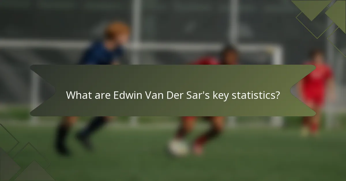 What are Edwin Van Der Sar's key statistics?