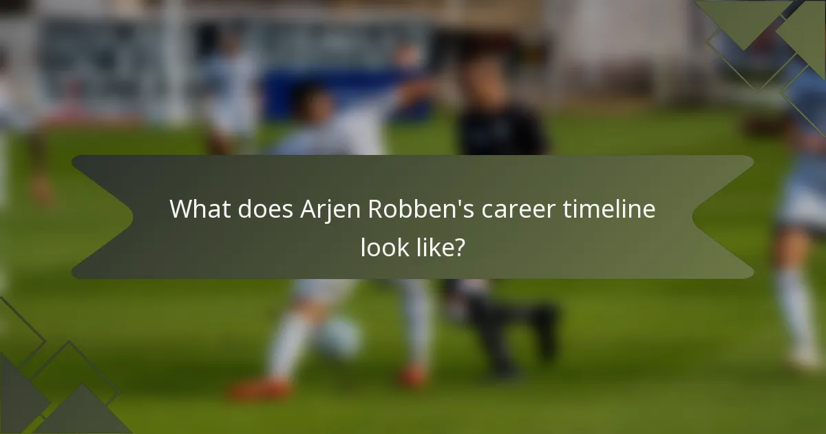 What does Arjen Robben's career timeline look like?